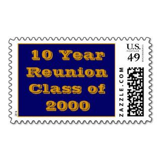 10 Year Reunion 2010 Class of 2000 Invitation Postage Stamp