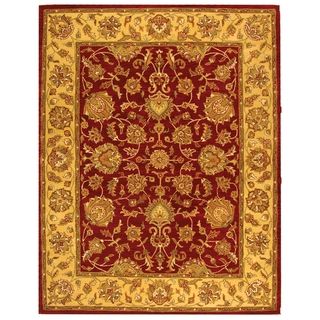 Handmade Heritage Kerman Red/ Gold Wool Rug (9'6 x 13'6) Safavieh 7x9   10x14 Rugs