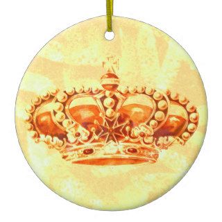 Crown in Gold Christmas Ornament