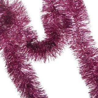 Cyclamen Pink Thick Shiny Tinsel Garland   2.7m X 100mm ( 3pieces. / 1 Pack)  Other Products  