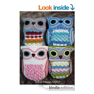 CROCHET PATTERN MULTICOLORED OWL CUSHION  #235 USA Terms eBook ShiFio's Patterns Kindle Store