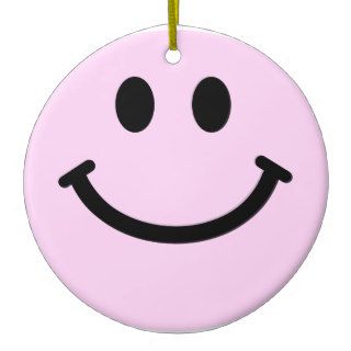 Pink Smiley Face Ornament Decoration