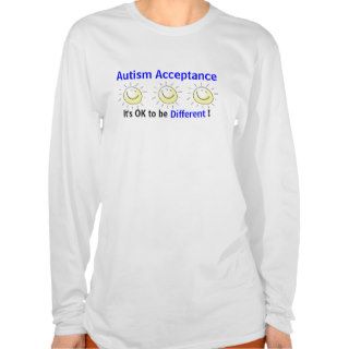 Autism Acceptance It's OK to be Different T Shirts