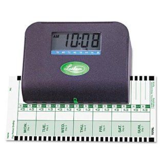 Lathem Time Clock, Thermal Print, 6 x 5 1/2 x 2 7/8 Inches, Charcoal Gray (LTH800P)  Electronics