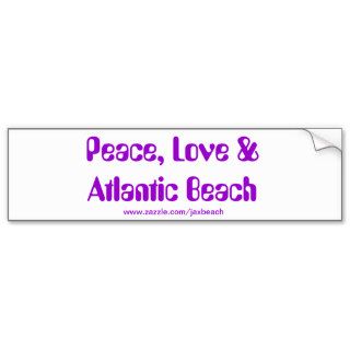 Peace. Love & Atlantic Beach Bumper Sticker