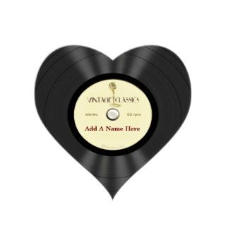 Personalized Vintage Microphone Vinyl Record Sticker