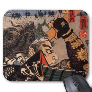 100 Brave Generals Japanese Samurai Painting Mousepads