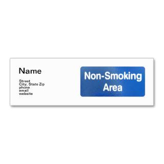 Non Smoking Area, Name, Street, City, State ZipBusiness Card Template