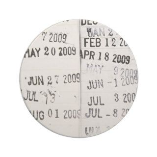 Library Date Stamp Coaster