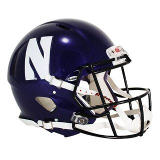 Northwestern Wildcats Authentic Revolution Speed Football Helmet  Sports Fan Football Helmets  Sports & Outdoors