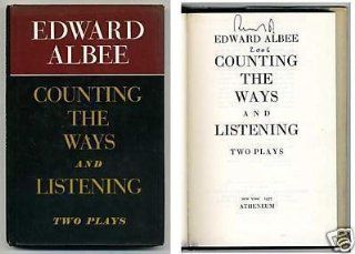 Edward Albee Counting The Ways & Listening Signed Autograph 1st Edition HB Book   Signed Documents Entertainment Collectibles