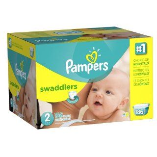 Pampers Swaddlers Diapers Size 2 Economy Pack Plus 186 Count Health & Personal Care