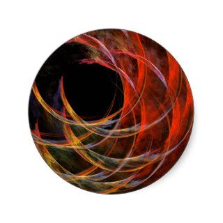 Breaking the Circle Abstract Art Round Sticker
