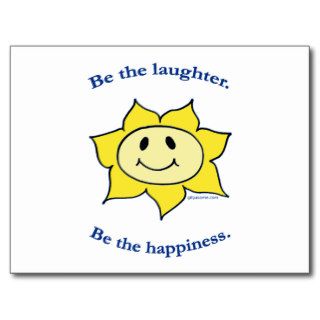 Laughter Happiness Smiley Postcard