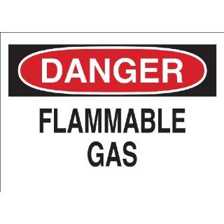 Brady 43237 Aluminum Chemical & Hazardous Materials Sign, 7" X 10", Legend "Flammable Gas" Industrial Warning Signs