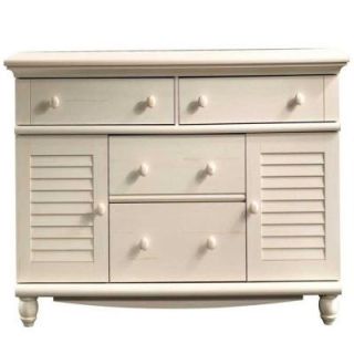 Harbor View Collection Antiqued White 4 Drawer with 2 Door Dresser 158016
