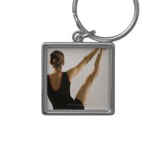 Back view of flexible gymnast keychains