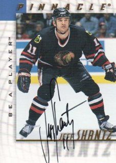 1997 98 Pinnacle Be A Player Hockey Autographs #173 Jeff Shantz Chicago Blackhawks NHL Autograph Trading Card Sports Collectibles