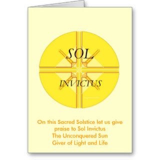 Sol Invictus Greeting Card