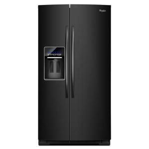 Whirlpool Gold 35.4 in. W 24.6 cu. ft. Side by Side Refrigerator in Black, Counter Depth GSC25C6EYB