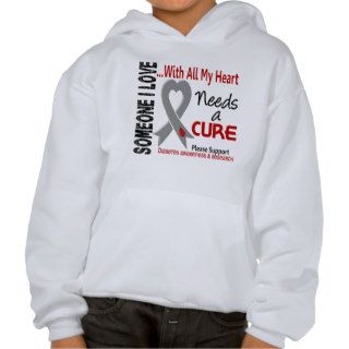 Diabetes Needs A Cure 3 Hooded Sweatshirts