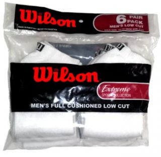 Wilson Socks Men's Extreme Crew 6 Pack (White/Black)  Athletic Socks  Clothing