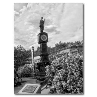 Wheeler Town Clock Statue At Manitou Springs, CO Post Cards