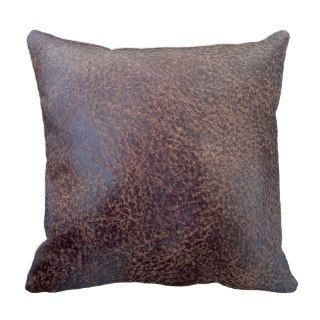 Leather look texture pillow
