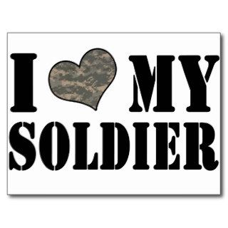 I Heart My Soldier Post Cards