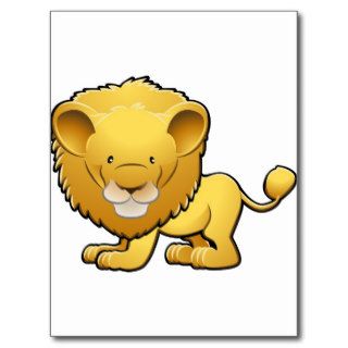 A cute lion post cards