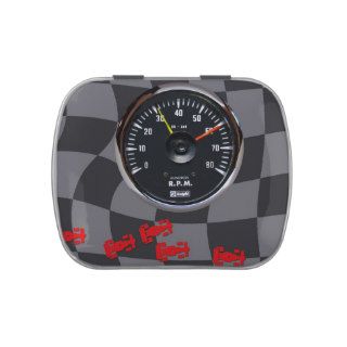 Vintage Analog Auto Tachometer Candy Tin