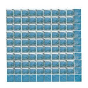 Daltile Sonterra Glass Azul Verde Opalized 12 in. x 12 in. x 6 mm Glass Sheet Mounted Mosaic Wall Tile SR6011MS1P