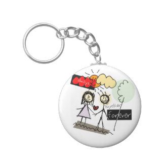 "Always Together Forever" Fun Art Products Keychains