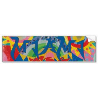 Miami 305 Graffiti Bumper Sticker