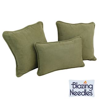 Blazing Needles Earthtone Microsuede Pillows (Set of 3) Blazing Needles Throw Pillows