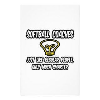 Softball CoachesRegular People, Only Smarter Personalized Stationery