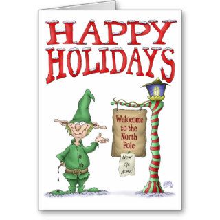 Cartoon Christmas Cards Cranky Elf