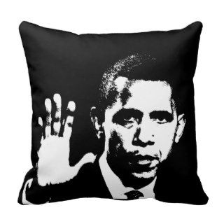 Barack Obama Talk To The Hand Stencil Pillow