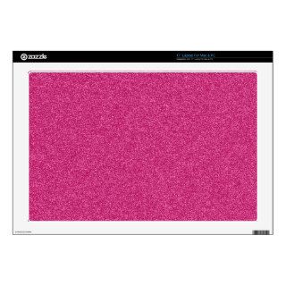 Beautiful girly hot pink glitter effect background 17" laptop decal