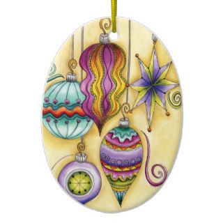Beautiful Colorful Christmas Ornaments Hanging