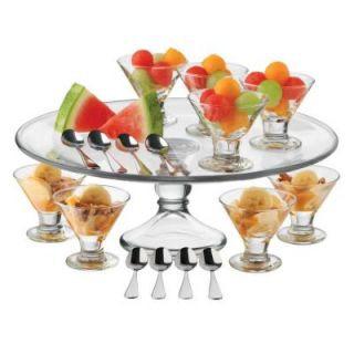Libbey Just Desserts Mini Flare Glasses with Platter 18 Piece Set 3801YS8