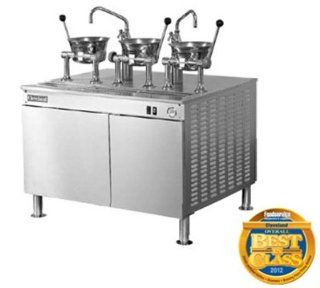 Cleveland 36EMK1124 2083 Kettle Cabinet Assembly w/ (2) 80 oz Oyster Kettles, 36 in Base, 208/3 V, Each   Kitchen Products