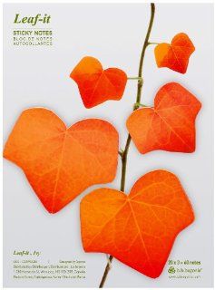 b.b.begonia Leaf_ Ivy Sticky Notes, Red, Large (C209RL005)  Sticky Note Pads 