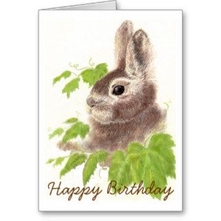 Custom Rabbit Happy Birthday Card