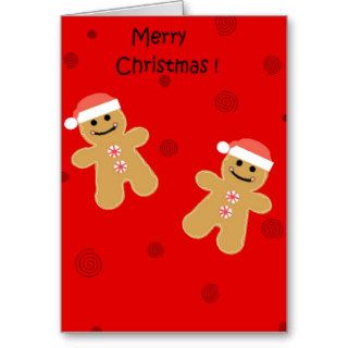 Merry Christmas Gingerbread Greeting Card