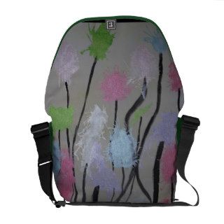 "Truffula Trees" (detail) whimsical messenger bag