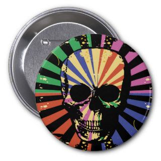 Bright Colorful Gothic Skull pattern Pins