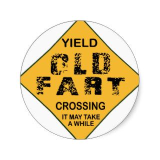 Old Fart Crossing Stickers