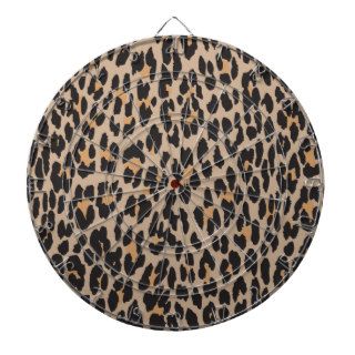 Animal Print, Spotted Leopard   Brown Black Dart Board