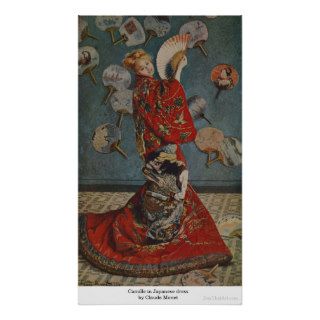 Camille in Japanese dress by Claude Monet Poster